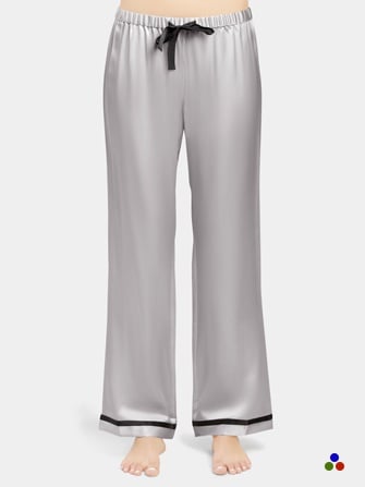 womens silk pajama trousers_silver