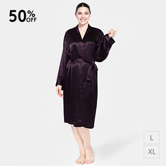 silk robe for sale_dark purple