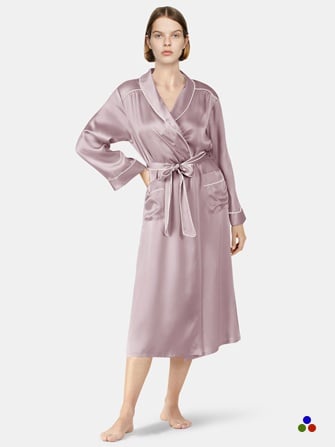 luxury silk long robe_thistle