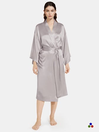 silk robe_silver color