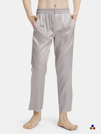 silk pajama pants_silver