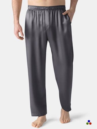 mens silk pajama trousers_slate gray
