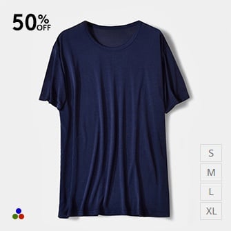 men’s silk jersey t-shirt_navy