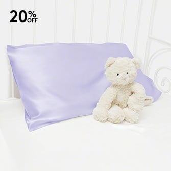 silk toddler pillow_lavender blue color