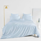 conjunto de ropa de cama de seda_baby blue
