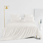 silk bed linen set_white
