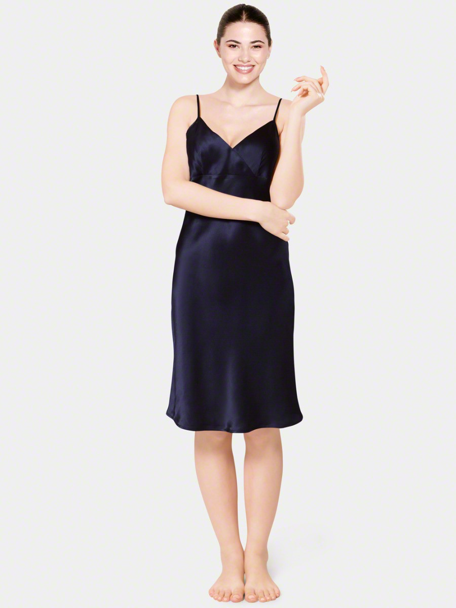 knee length slip dress Simple Silk Slip Dress, Knee Length