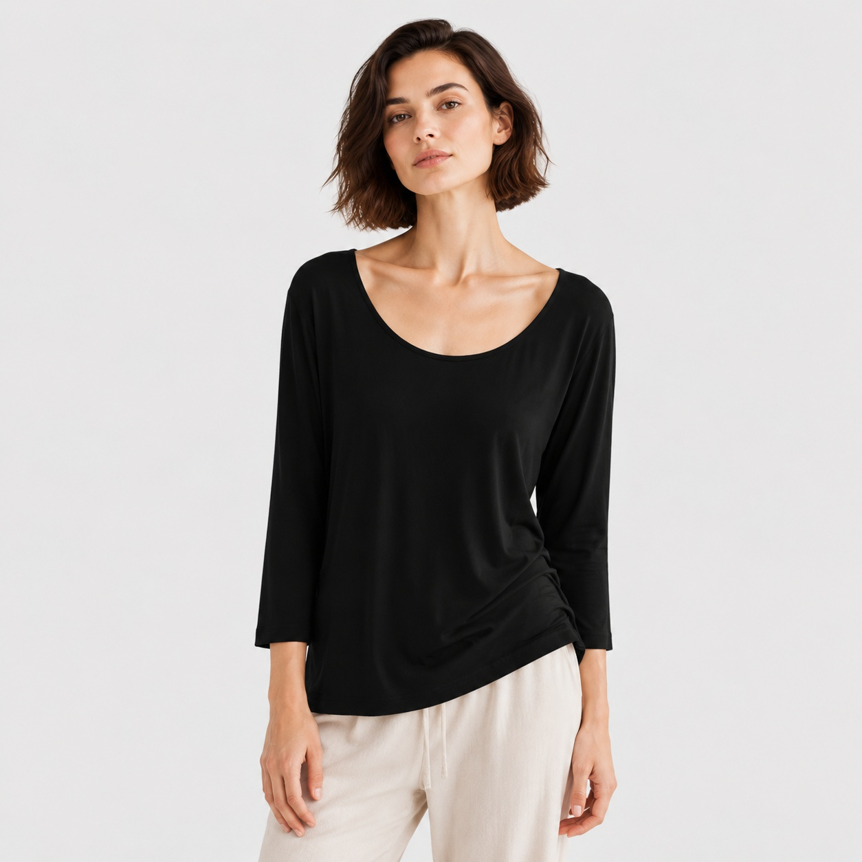 Women Silk Jersey Top, Base Layer | ElleSilk