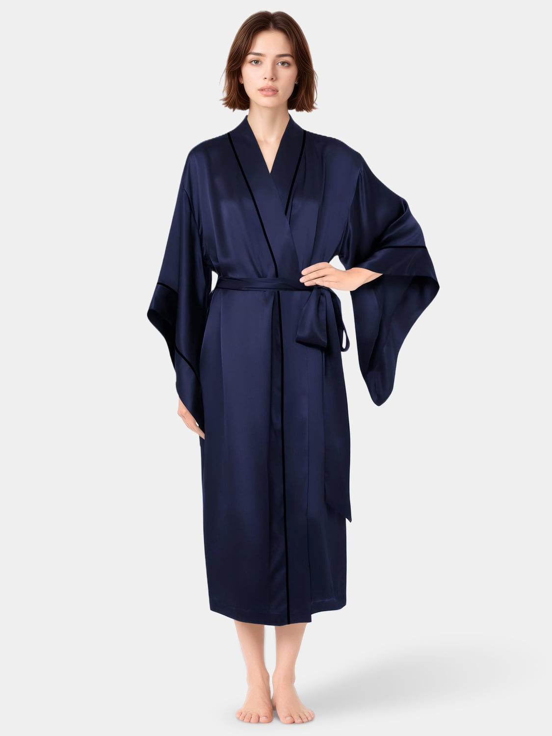 Kimono Versátil Regalo Kimono Corto Ledamon 100% Seda Mujer - Lujo