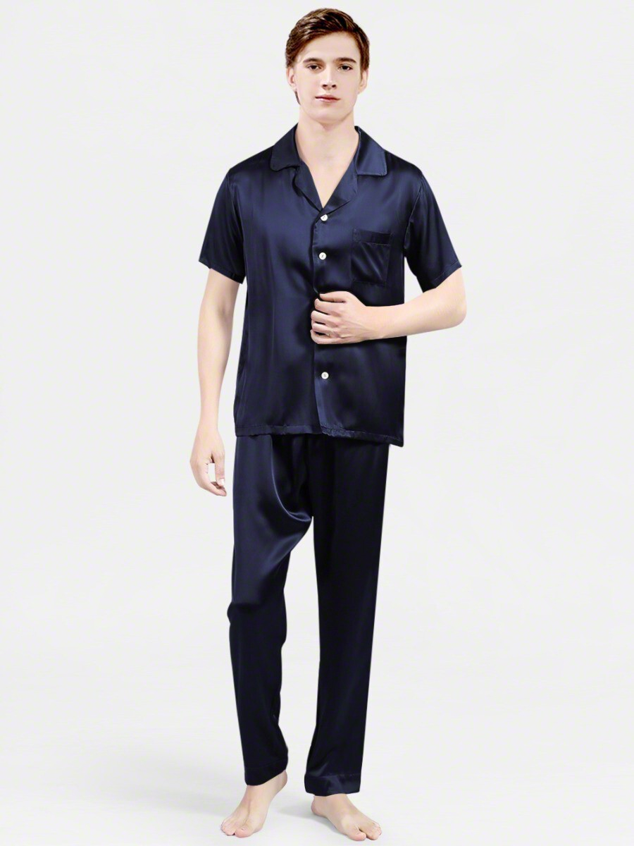 Mulberry Silk Pajamas for Men, 22 Momme Silk