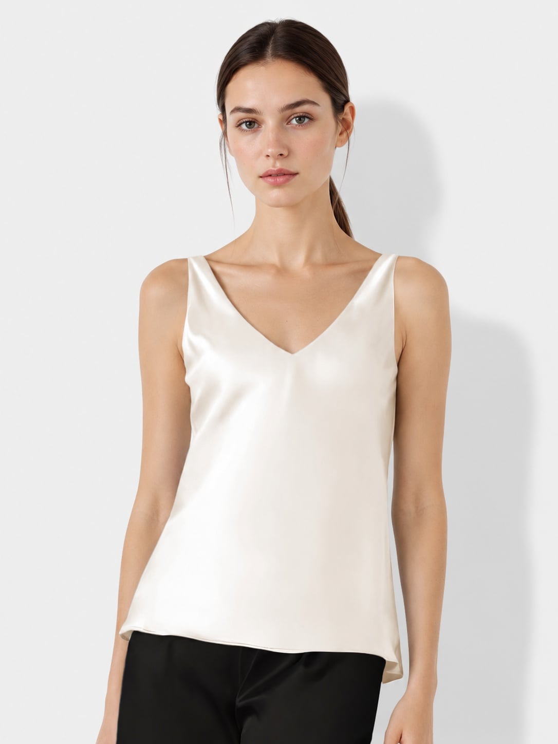 Débardeur En Soie Pure De Ville - Jaune Or - Taille 4XL - Occasion Très Bon état