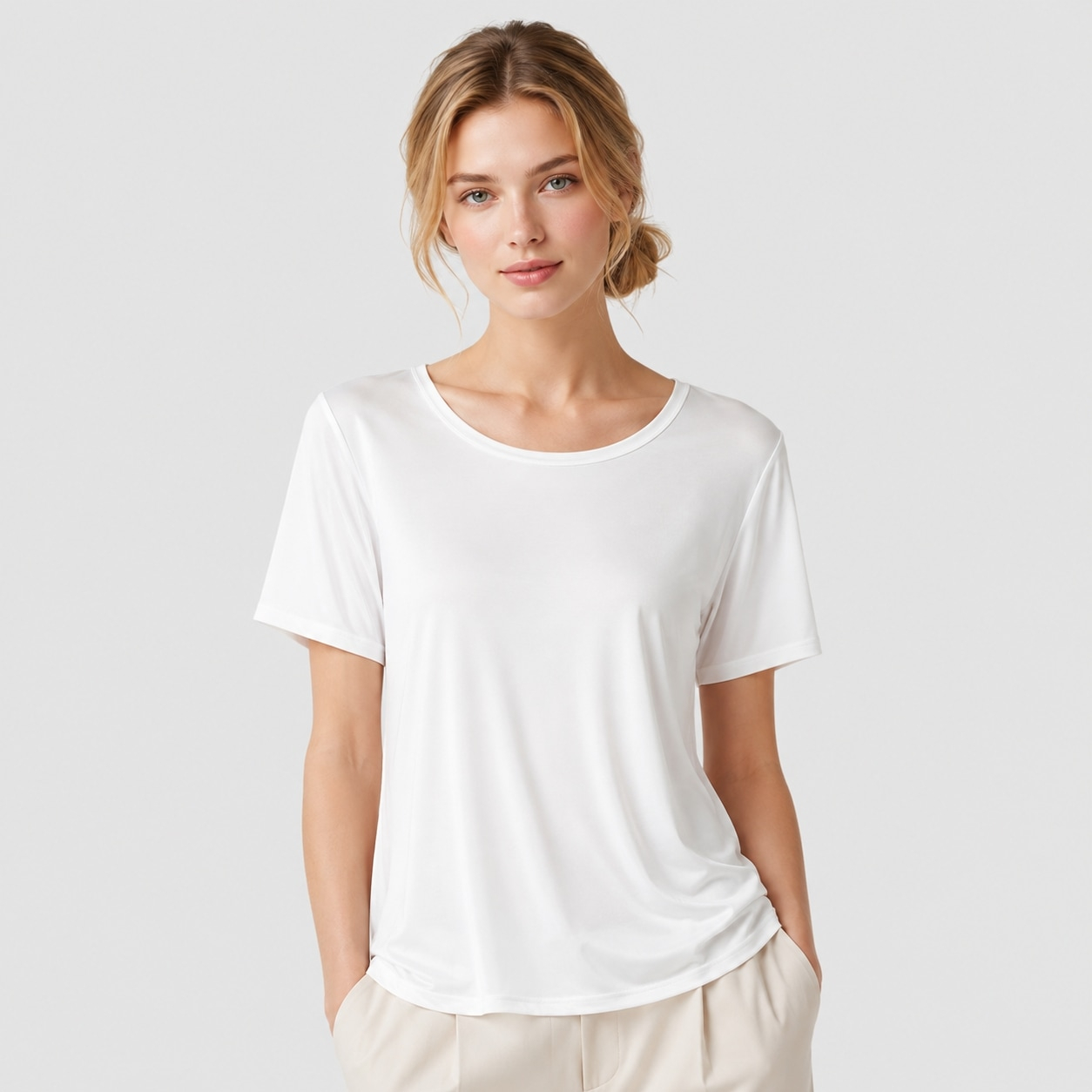 Pure Silk Jersey T-Shirt for Women | ElleSilk