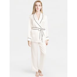 Luxury Silk Wrap Pyjama Set, 22 Momme
