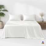 white silk flat sheets