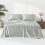 silk flat sheet_morandi green