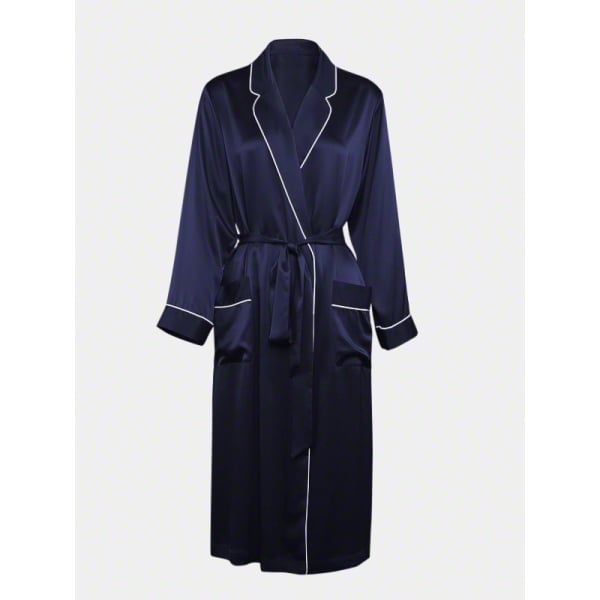 mens silk dressing gown uk Long Silk Robe Mens Affordable Loungewear UK