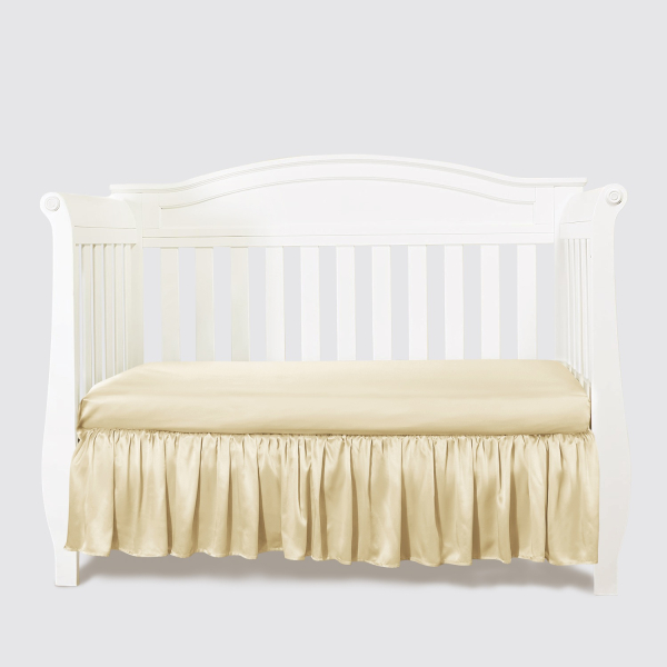 Cream Mulberry Silk Crib Skirt for Sale | ElleSilk