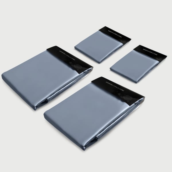 Mulberry Silk Sheet Sets, Blue Washable Silk Sheets