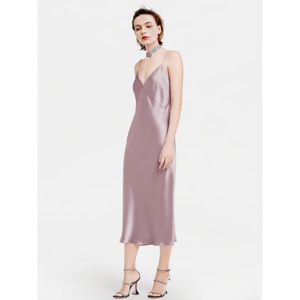 pink silk slip dress Aurora Marshmallow Pink Slip Dress | Stone-Washed Silk