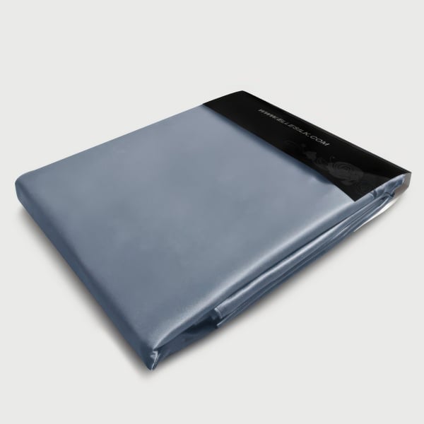 Misty Blue Silk Flat Sheet - Thumbnail 2
