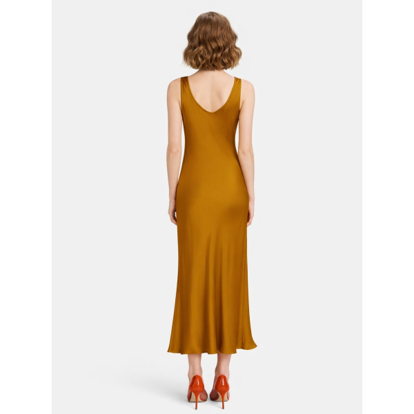 amber bridesmaid dress Noelle Sleek Burnt Amber Slip Dress main image 1