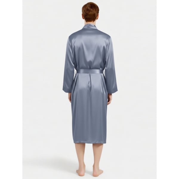 Peignoir Homme La Perla En Soie Bleu Marine - Taille S Comme Neuf
