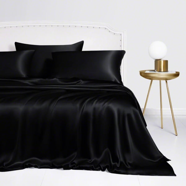 Black Silk Duvet Cover, Silk Duvet Cover California King Bed