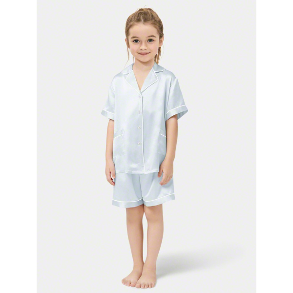 Short Kids Silk Pajamas