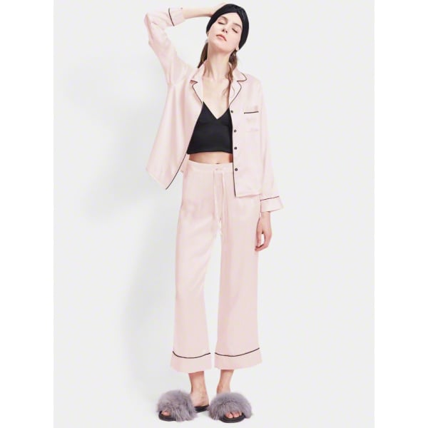 Pure Silk Pajamas for Women, Silk Capri Pajama Set