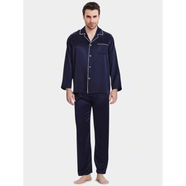 Luxury Men's Silk Pajamas for Men, Mulberry Silk Pyjama Set