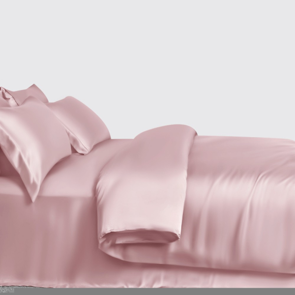 Suede Rose Silk Bed Linen Machine Washable, Suede Duvet Cover Set