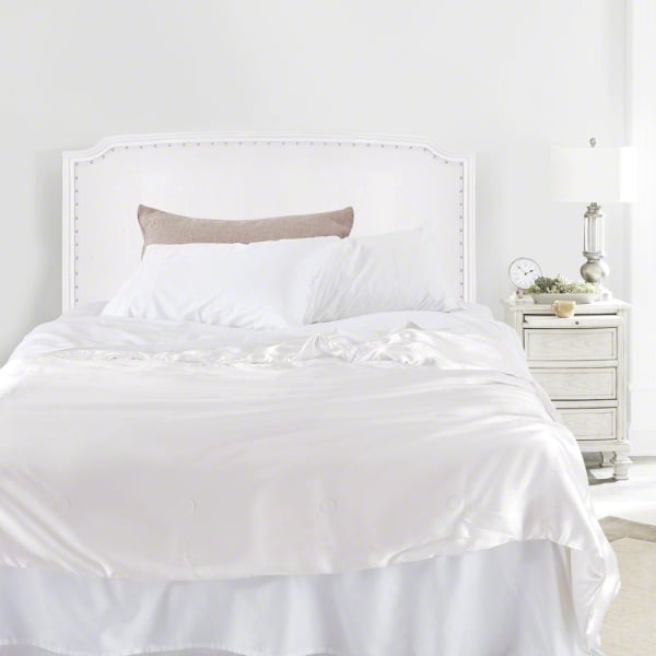 Blanket 100% Silk Filled Comforter Quilt Duvet Coverlet Doona For Summer White # 