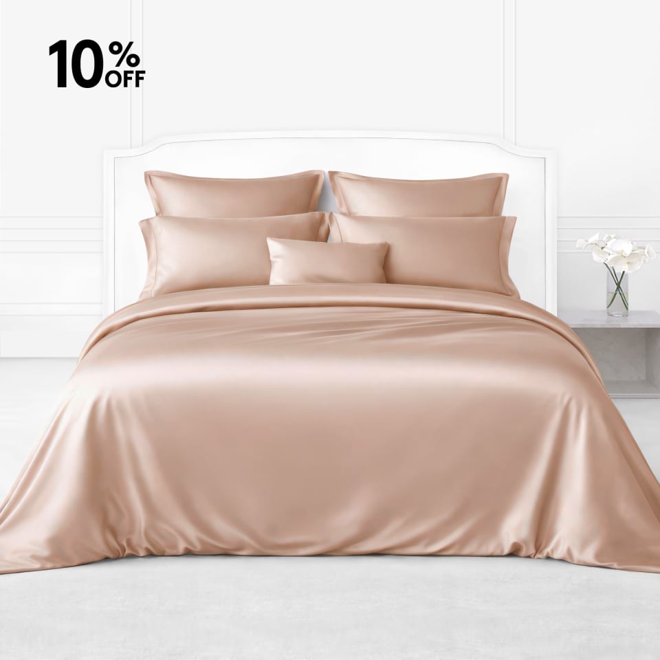 silk bed linen set_pearl pink
