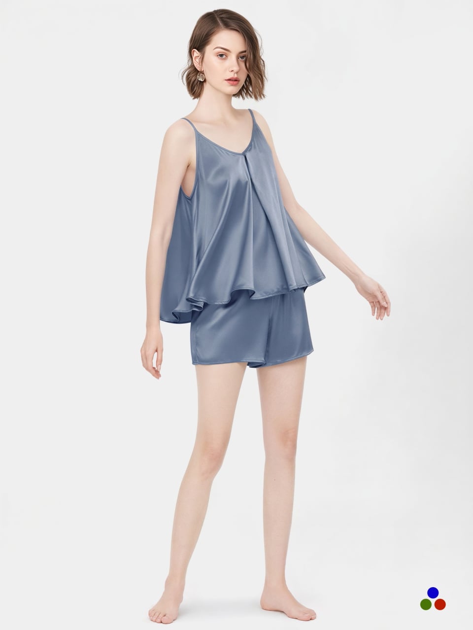 silk pajamas_dark pastel blue