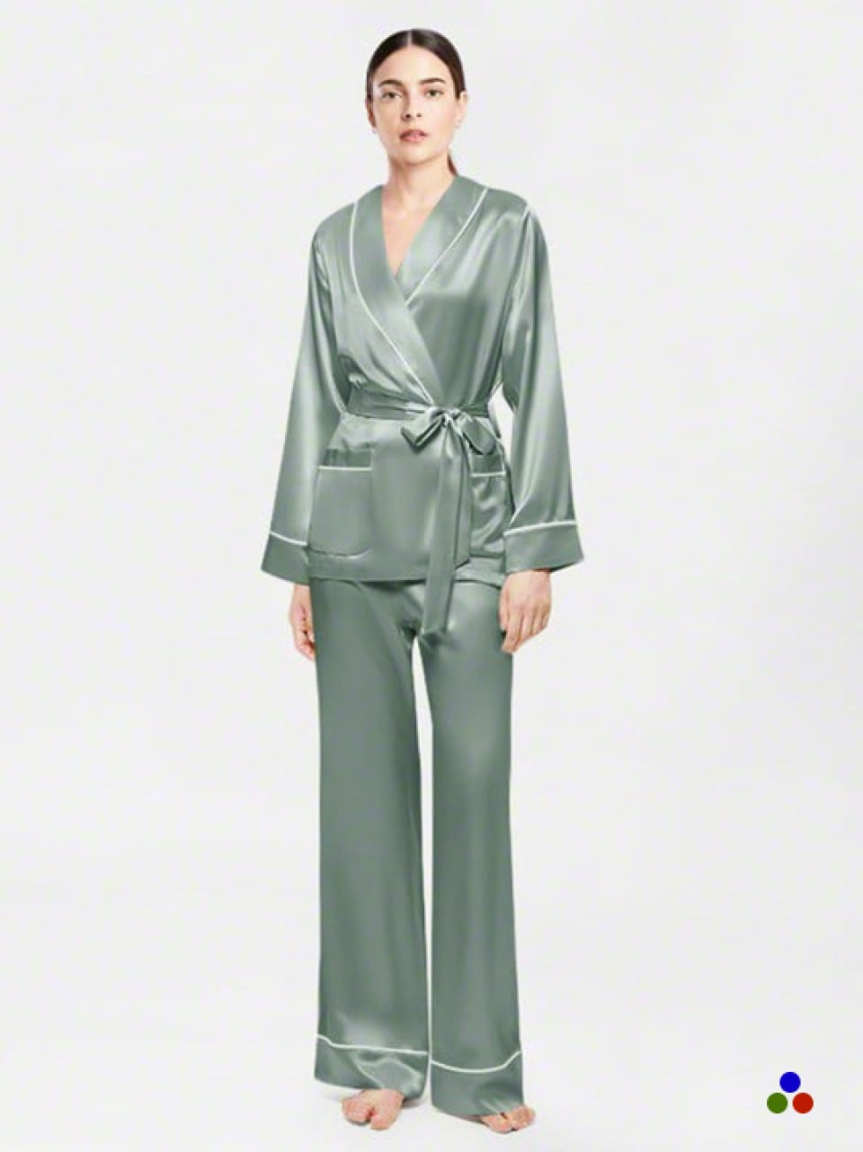 silk pajama set_cambridge blue/ivory
