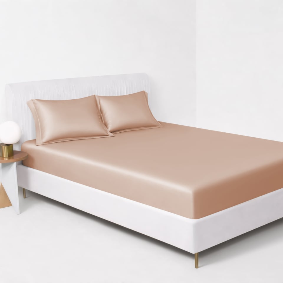 silk fitted sheet_pearl pink