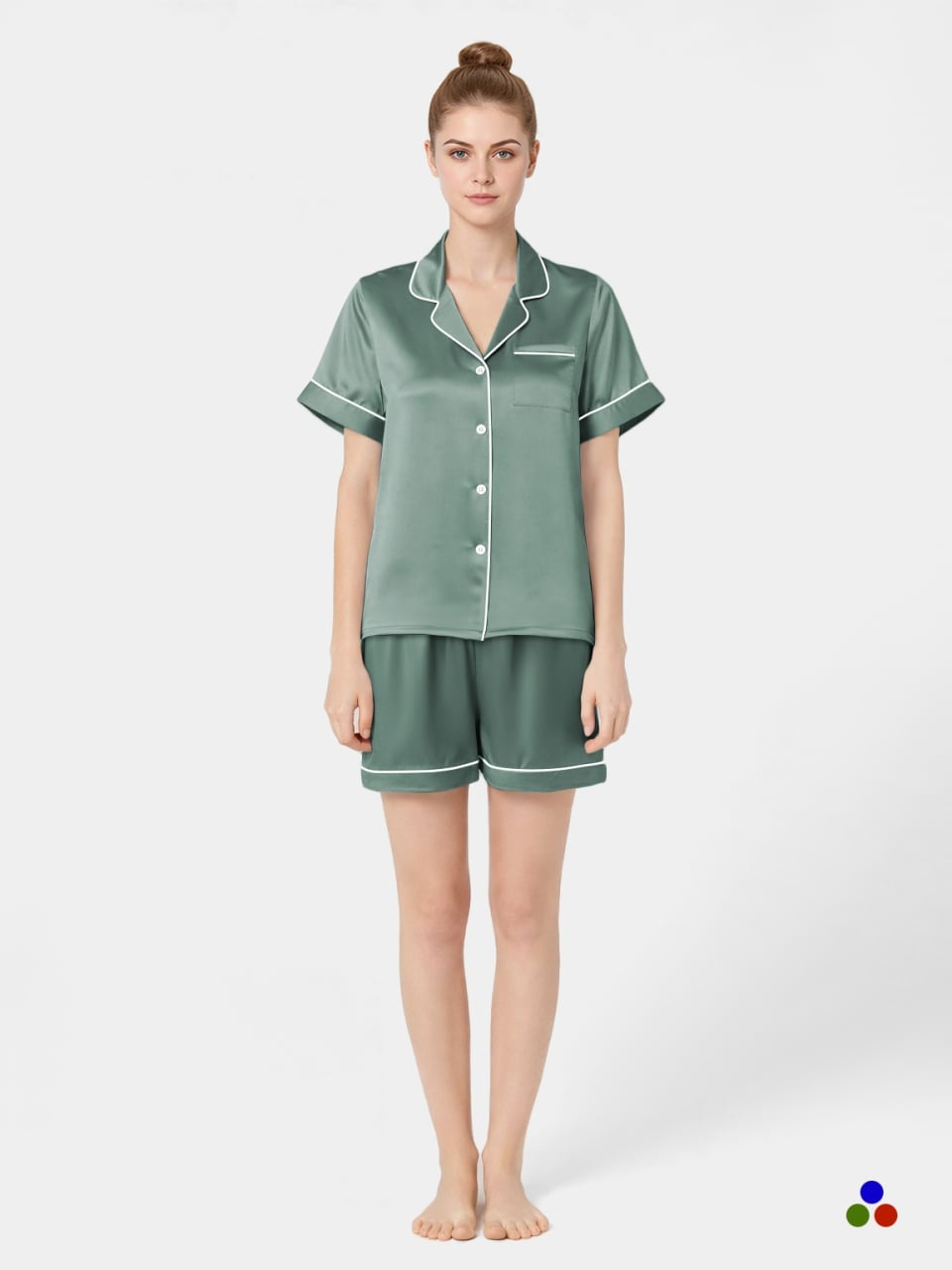 silk pajamas_cambridge blue/ivory