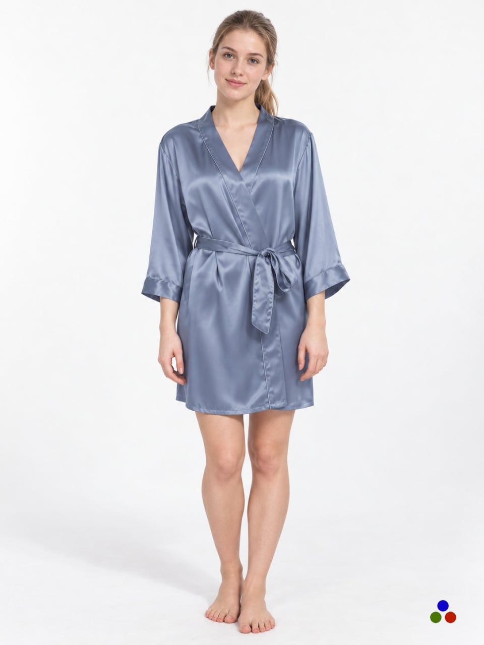 short silk robe_beige
