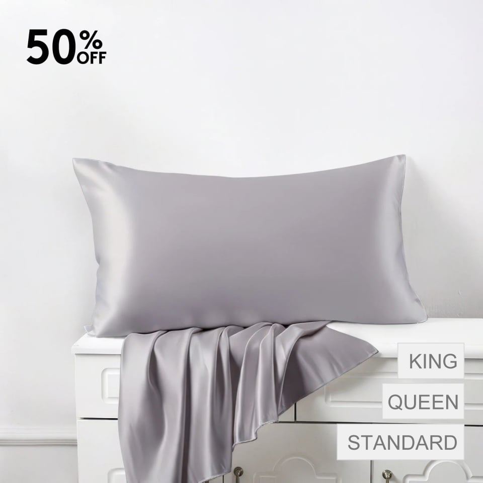 Silver Silk Pillowcases