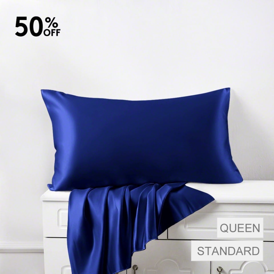 Royal Blue Silk Pillowcases