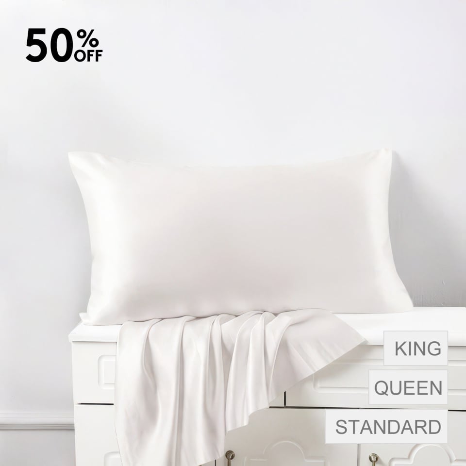 White Silk Pillowcase