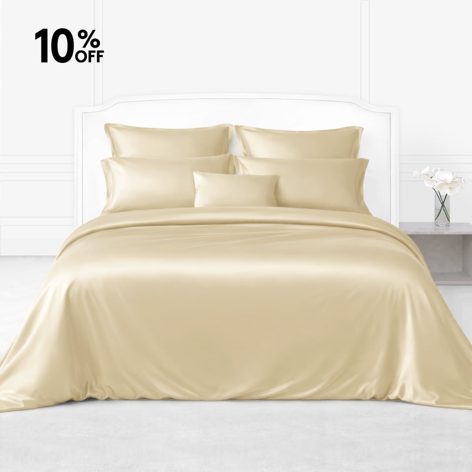silk bed linen_champagne 