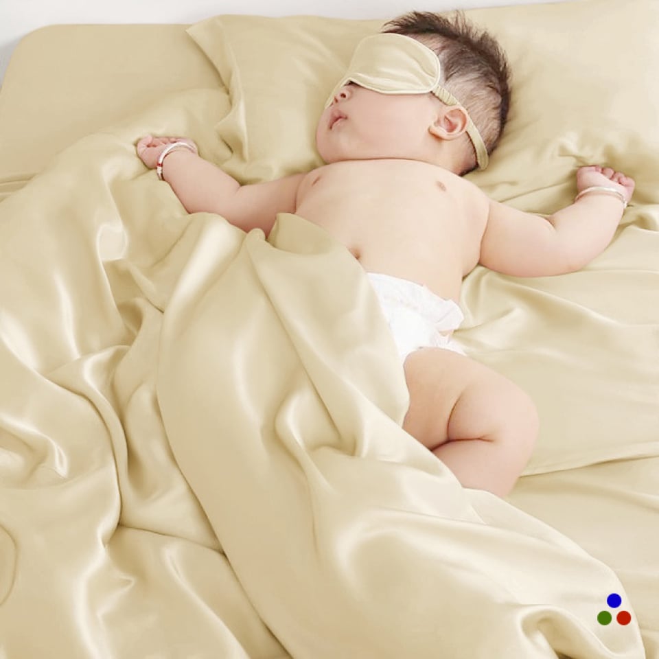 silk baby quilts_cream
