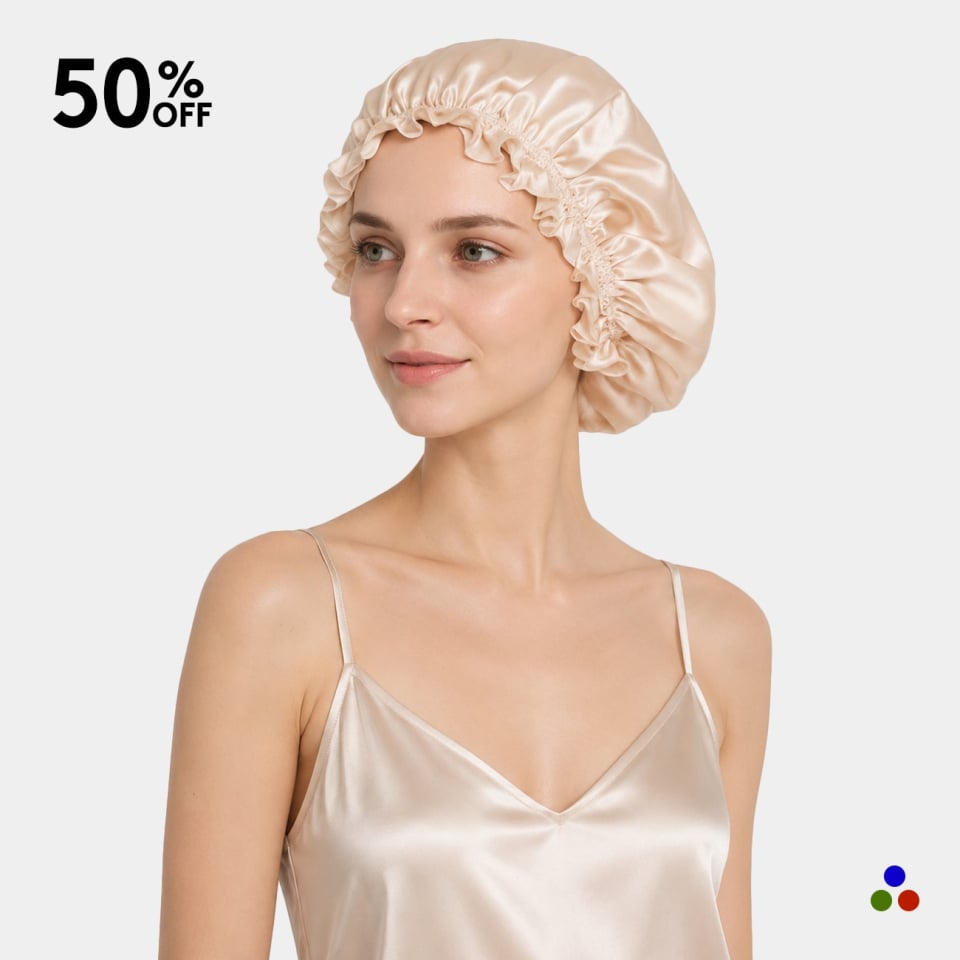 gorro de dormir de seda pura