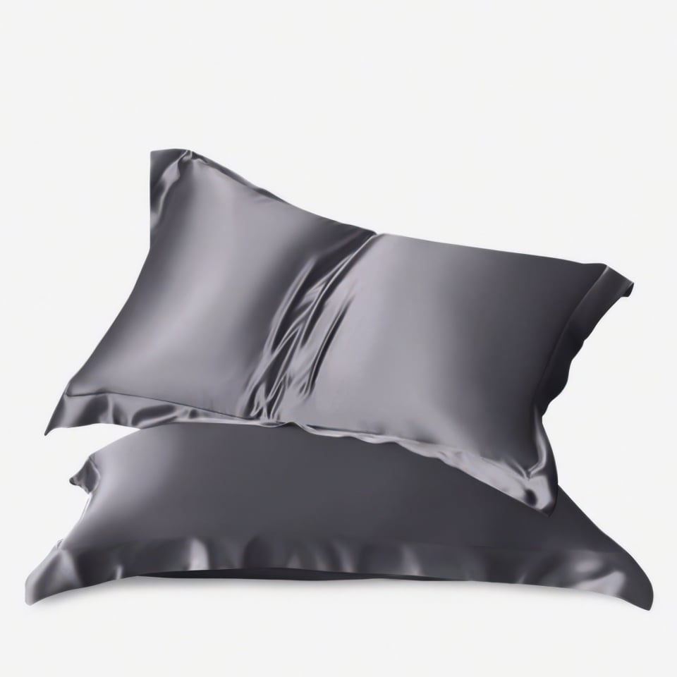 oxford silk pillowcases_slate gray