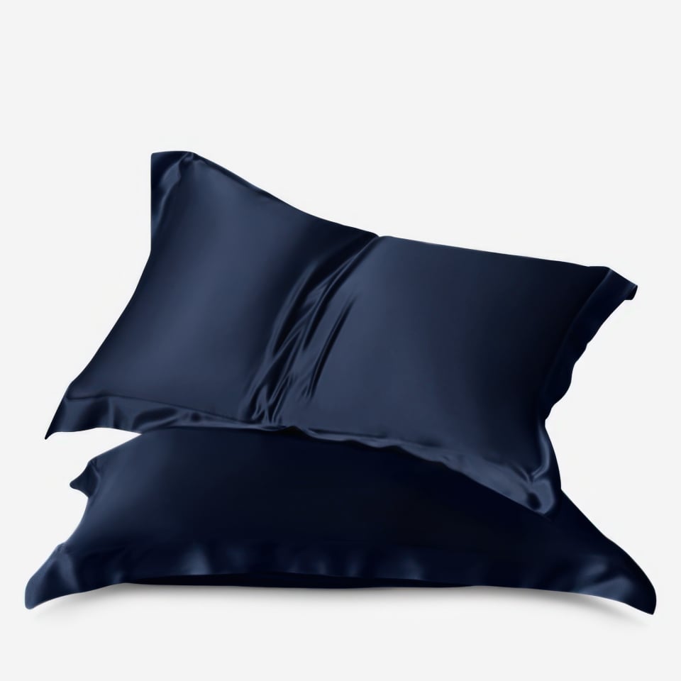 oxford silk pillowcase_navy