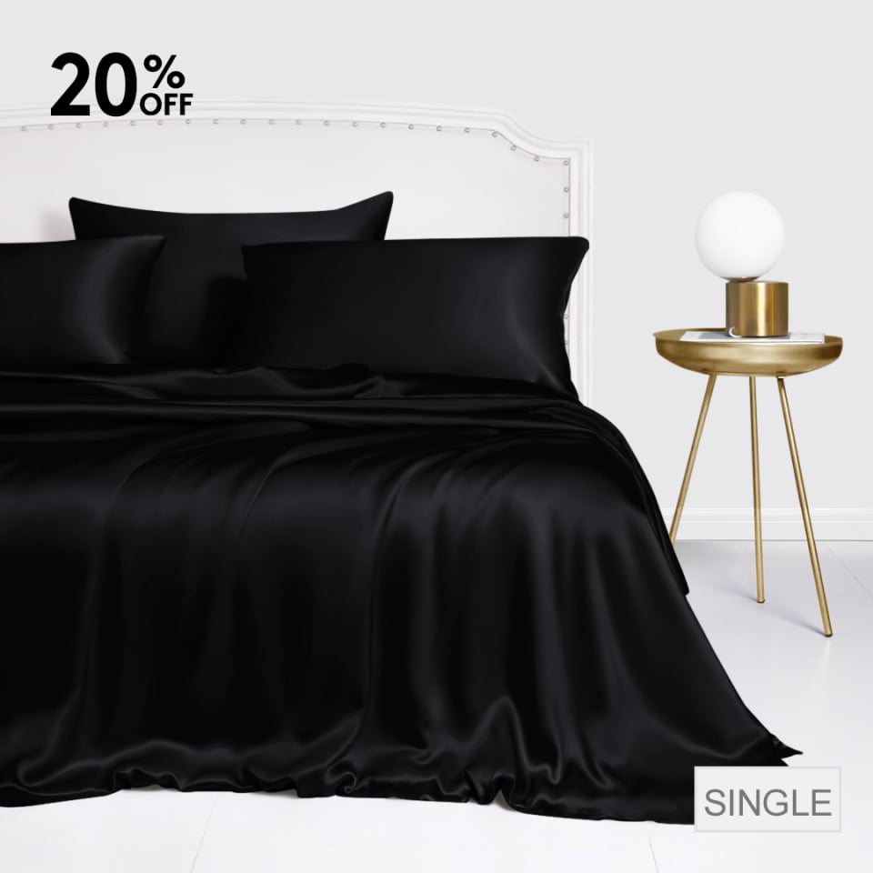 silk duvet cover sale_black