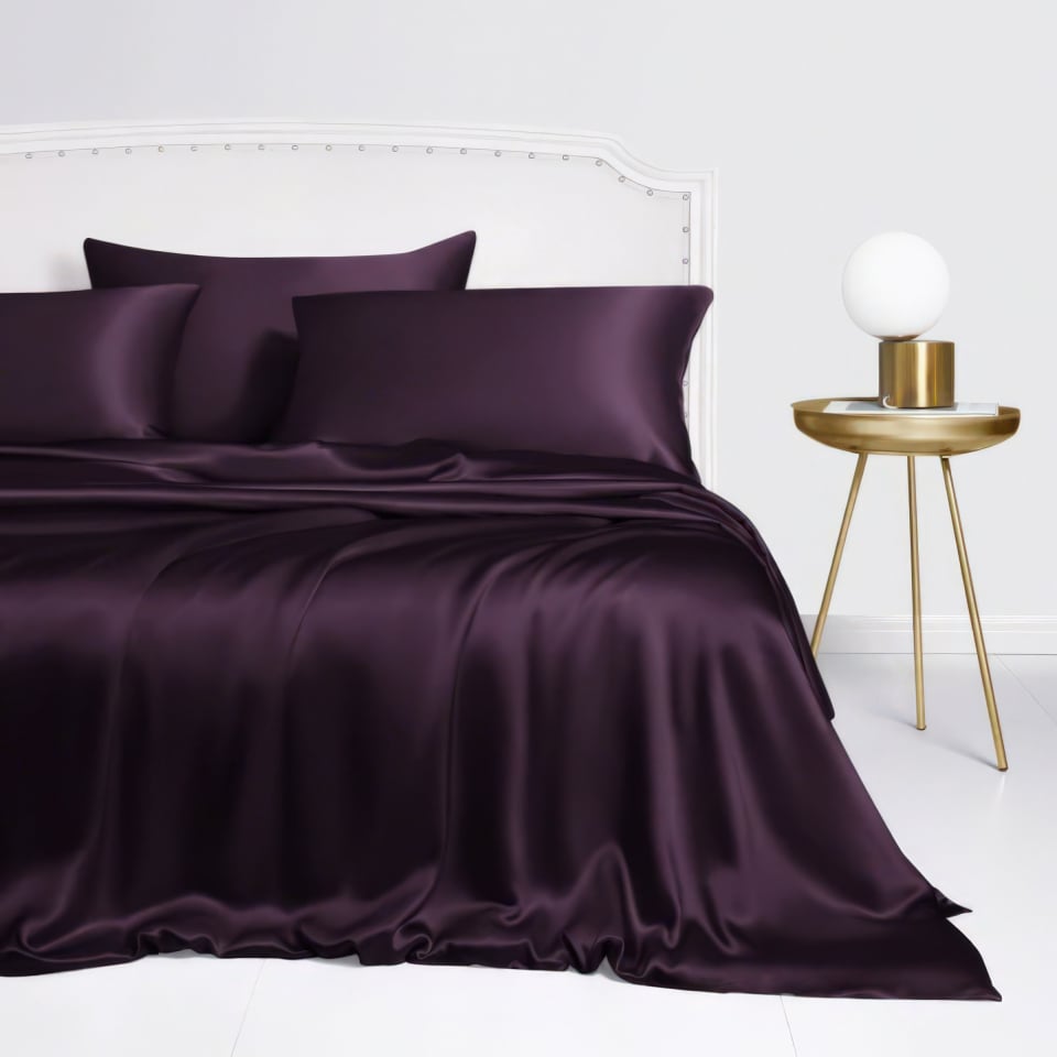 grape silk duvet cover