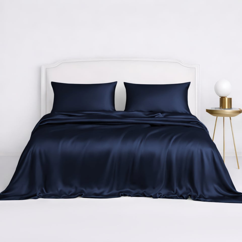 seide bettbezug-set_navy