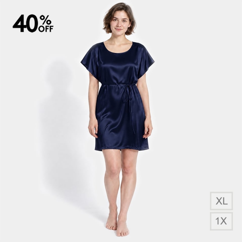 silk dress_navy